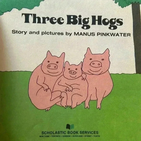 Vintage Three Big Hogs Manus Pinkwater Scholastic Paperback Children’s Book 70s - Picture 4 of 9